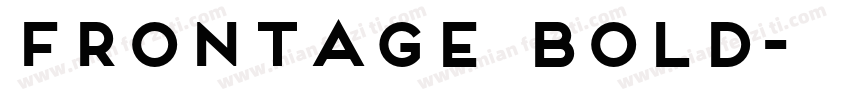 Frontage Bold字体转换